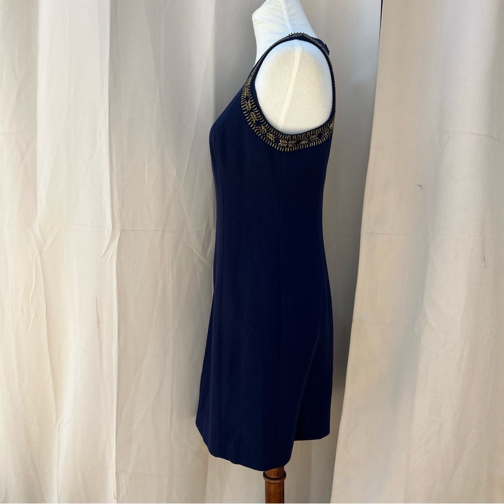 Lilly Pulitzer Size 2 Chrissy Sleeveless Beaded classy Shift Dress - Picture 9 of 16